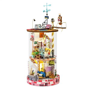 �y���������z�����ł��y���{�����̔��^���{��������t�zRobotime DIY �~�j�`���A�n�E�X �h�[���n�E�X �t�@���^�W�[�V���[�Y �F�F�g���x���[�A�T�C�Y�FW120xD140xH280mm