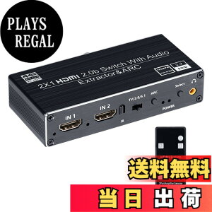 �y���������zBLUPOW 4K60Hz�EHDR�Ή� HDMI�ؑ֊� 2����1�o��+���������i�����E���f�W�^���ER/L�E3.5mm�����o�͓��ځj�Z���N�^�[ �I�[�f�B�I�����@ �������z�� HDCP2.2�EARC�Ή� hdmi�X�C�b�`���[ PS5�EPS4