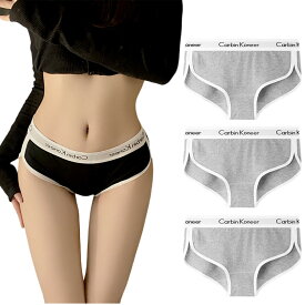 【送料無料】[VICHERIA] ショーツ レディース 綿 ローライズ パンツ スポーツ ショーツ レディース 下着 女性 セット コットン パンティー 【5/3枚組 M-2XL】 色：D-【3枚セット-グレー】、サイズ：M