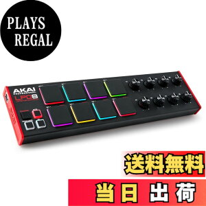 �y���������zAkai Professional USB MIDI�R���g���[���[ 16�p�b�h 4�t�F�[�_�[ �����\�t�g�t�� �F�F�u���b�N�A�T�C�Y�F8��MPC�h�����p�b�h