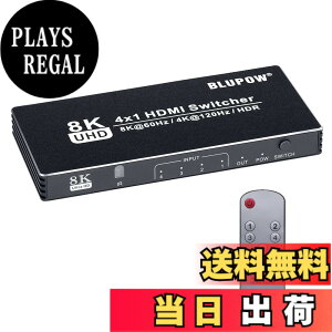 �y���������zBLUPOW 8K@60Hz 4K@120Hz HDMI2.1�ؑ֊� 4����1�o�� �Z���N�^�[ �X�C�b�`���[ PS5�EXbox�EBlu-ray palyer�EApple TV�EFire TV�ȂǑΉ� hdmi�؂�ւ��E���z�@�E�X�v���b�^�[ VA141