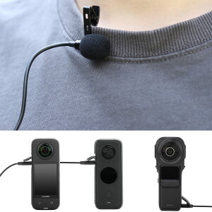 �y���������zTMOM �N���b�v�}�C�N Insta360 ONE R/RS/Action3/2/ONE X2/X3/1�C���`�p�m���}�p�ɑΉ� ���x���A�}�C�N Type-C ���C���̒���: 1.5m �R���p�N�g�y�� �N���A �T�E���h ����B�e �������^ �X�}�z�}