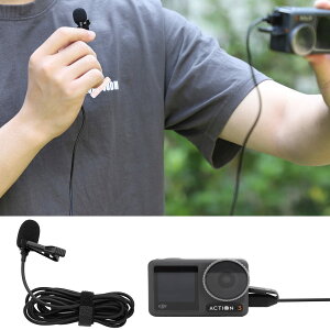 �y���������zTMOM �N���b�v�}�C�N Insta360 ONE R/RS/Action3/2/ONE X2/X3/1�C���`�p�m���}�p�ɑΉ� ���x���A�}�C�N Type-C ���C���̒���: 1.5m �R���p�N�g�y�� �N���A �T�E���h ����B�e �������^ �X�}�z�}