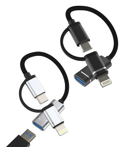 �y���������zType C Lightning USB �ϊ��A�_�v�^�[�i2�Z�b�g�j2in1�^�C�vc ���C�g�j���O�P�[�u���Ή�Apple iPhone 15 14 Plus 13 Mini 12 11 Pro Max�Ή�iPad Air�A�b�v��3.0 USB-A to USB-C�v���O�R�l�N�^�A�C�t�H��