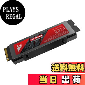�y���������zMonster Storage NVMe SSD PCIe Gen 4x4 PS5�m�F�ς� M.2 Type 2280 ���� SSD 3D TLC �������K�i ���[�J�[5�N �T�C�Y�F4TB