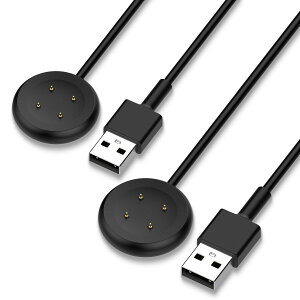 �y���������zGoogle Pixel Watch 3 / Pixel Watch 2 / Fitbit Versa 4 / Sense 2 �p �[�d�P�[�u�� �[�d�� KONXISA 1m���� ���C�[�d USB�R�l�N�^ ���ϋv �y�� ������ �����^�ѕ֗� �X�}�[�g�E�H �F�F�y2�{/�u���b�N�z