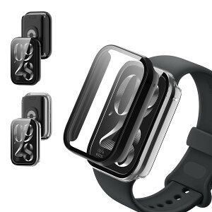 �y���������z�y2���Z�b�g�zFor Xiaomi Smart Band 9 Pro �p �P�[�X �J�o�[�yKONXISA�z�X�}�[�g�E�H�b�` �P�[�X+�t�B���� ��̌^�iPC�P�[�X+�����K���X�t�j���E�ȒP �����ߗ� �C�菝�h�~ �Ռ��z�� ����