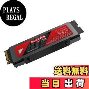 �y���������zMonster Storage NVMe SSD PCIe Gen 4x4 PS5�m�F�ς� M.2 Type 2280 ���� SSD 3D TLC �������K�i ���[�J�[5�N �T�C�Y�F1TB