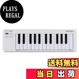 �y���������zArturia �A�[�g���A �L�[�{�[�h�E�R���g���[���[ MicroLab MK3 25����/�x���V�e�B�Ή����i�ʃX�����L�[�{�[�h/USB-C�ڑ� �F�F�z���C�g