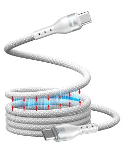 �y���������zTOMSING USB C�P�[�u�� ���C�t�� ���Ύ������[ �X�p�C�����P�[�u�� �}�O�l�b�g�z�� ���Ȋ������ c�P�[�u��100W �}���[�d �`��L�� 480Mpbs�f�[�^�]�� Type C �[�d�P�[�u�� for iPhone15/MacBo