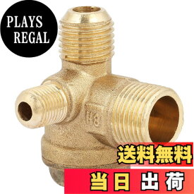 【送料無料】Yinzersy エアコンプレッサーチェックバルブ、3ポート真ちゅうチェックバルブ、セントラルニューマチック産業用エアコンプレッサー用逆止弁 サイズ：M12" or "M14
