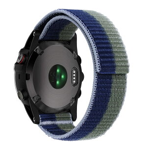 �y���������z�ySQHYWJ�z22mm 26mm �i�C�������v�o���h for Garmin Fenix 8 Fenix 7x Fenix 7 Fenix 6 Fenix 5 �Ή� ���y�ʂő����� �ʋC �� �E���ȒP �ȒP���t�� �j�����p �F�F�u���[�O���[���A�T�C�Y�F26mm
