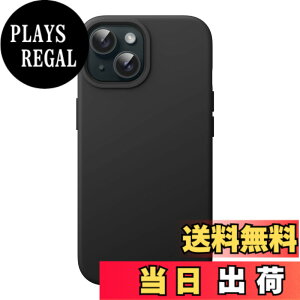 �y���������zJETech iPhone 15 6.1�C���`�p �V���R���P�[�X �V���L�[�\�t�g�^�b�`�t���{�f�B�ی�P�[�X�ϏՌ��J�o�[ �F�F�u���b�N