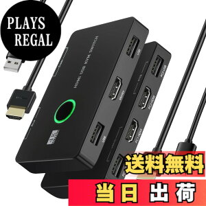 �y���������z�y2026�V�o��zKVM�X�C�b�` AFFLIC HDMI KVM�ؑ֊� 2����1�o�� 4K@60Hz �Ή� �p�\�R�� 2 �䃂�j�^�[ 1 ��p �L�[�{�[�h�E�}�E�X�E�v�����^�[���L ����ғ� �������p HDMI �P�[�u�� 2 �{ + USB 