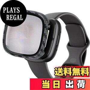 �y���������zAIYYXX For Fitbit sense2 /Fitbit versa4 �J�o�[ 3D���p�G�b�W �����^ PC+�K���X�f�� ��̌^ Fitbit sense2 /Fitbit versa4 �P�[�X �Ή� �����[�d�\ �[�d�⏕��t�� �����ߗ� �L�Y�h�~ �w �F�F�J�[