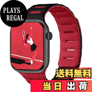 �y���������z[Bandletic]�A�b�v���E�H�b�`�p �o���h �}�O�l�b�g - Apple Watch�Ή��o���h �V���R�� ���ʒ��p �h�� 49mm/46mm/45mm/44mm/42mm Series Ultra/Ultra2/Ultra3/11/10/9/8/7/6/SE/5�Ή� �y�� �_�炩�� �F�F�u��