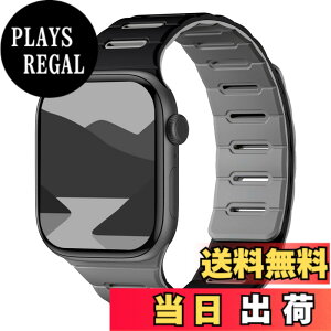 �y���������z[Bandletic]�A�b�v���E�H�b�`�p �o���h �}�O�l�b�g - Apple Watch�Ή��o���h �V���R�� ���ʒ��p �h�� 49mm/46mm/45mm/44mm/42mm Series Ultra/Ultra2/Ultra3/11/10/9/8/7/6/SE/5�Ή� �y�� �_�炩�� �F�F�u��