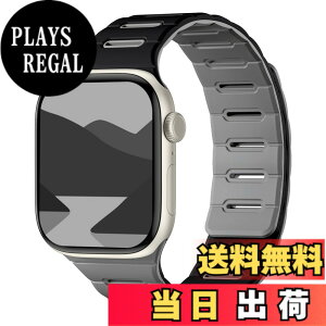 �y���������z[Bandletic]�A�b�v���E�H�b�`�p �o���h �}�O�l�b�g - Apple Watch�Ή��o���h �V���R�� ���ʒ��p �h�� 49mm/46mm/45mm/44mm/42mm Series Ultra/Ultra2/Ultra3/11/10/9/8/7/6/SE/5�Ή� �y�� �_�炩�� �F�F�u��