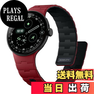�y���������z[Bandletic] 2025 �V�^ Google Pixel Watch �o���h - Pixel Watch 1�E2�E3�E4�i41mm�j �Ή� N54���΃o���h �}�O�l�b�g���V���R�� �j�����p �X�|�[�c�p �y�� �F�F���b�h/�u���b�N