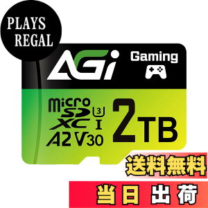 �y���������zAGI 2TB �}�C�N��sd�J�[�h Switch����m�F�� Full HD & 4K A2 (�ǂݏo�����x�ő�170MB/s�A�������ݑ��x�ő�160MB/s) �A�_�v�^�t�� U3 V30 UHS-I TF138 microSD�J�[�h �F�F�O���[���A�T�C�Y�F2TB