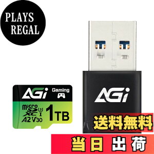 �y���������zAGI 1TB TF138 �}�C�N��SD�J�[�h/CR138 Type A�J�[�h���[�_�[, Switch����m�F��, MicroSDXC A2 U3 V30 4K UHS-I (�ǂݏo�����x�ő�170MB/s�A�������ݑ��x�ő�160MB/s) �A�_�v�^�t�� �T�C�Y�F1TB + Type A
