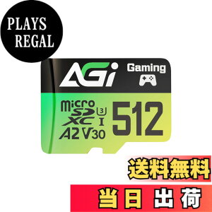 �y���������zAGI 512GB MicroSD ���� �������J�[�h A2 U3 V30 4K C10 TF138 �ǂݍ��ݑ��x170MB/s �������ݑ��x160MB/s �X�}�[�g�t�H�� �^�u���b�g �J���� Switch�Ή� �F�F�O���[���A�T�C�Y�F512GB