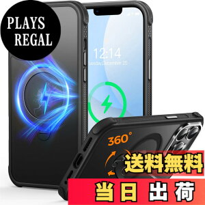 �y���������ziPhone 12/13/14/15/16 ���^ �P�[�X 360�x��]�X�^���h �F�F�u���b�N�A�T�C�Y�FiPhone 13 Pro Max