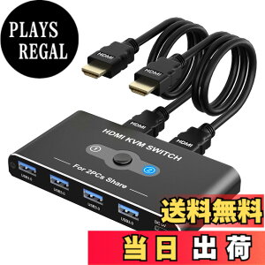 �y���������zKVM�X�C�b�` HDMI 2����1�o�� �p�\�R��2�䃂�j�^�[1��؂�ւ� 1��̃v�����^�[��2��̃p�\�R���Ŏg�p �L�[�{�[�h/�}�E�X/�v�����^�[/���̃f�o�C�X�Ή� USB�X�C�b�`