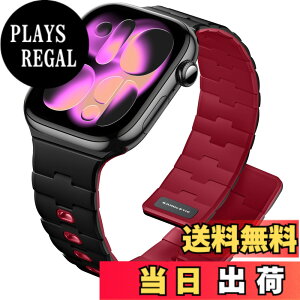 �y���������z[Bandletic] �A�b�v���E�H�b�`�p �o���h - N54���΃o���h �}�O�l�b�g���V���R�� �j�����p �X�|�[�c�p �y�� Series11/10/9/Ultra3/SE3/8/7/6/5/4/3/1�p �F�F�u���b�N/���b�h�A�T�C�Y�F38/40/41/42mm(S
