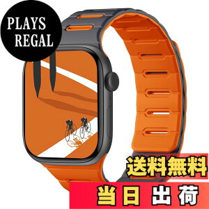 �y���������z[Bandletic]�A�b�v���E�H�b�`�p �o���h �}�O�l�b�g - Apple Watch�Ή��o���h �V���R�� ���ʒ��p �h�� 49mm/46mm/45mm/44mm/42mm Series Ultra/Ultra2/Ultra3/11/10/9/8/7/6/SE/5�Ή� �y�� �_�炩�� �F�F�O��
