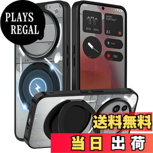 �y���������z�P�[�X �N���A �����O�t�� 360°��]�X�^���h �ϏՌ� �J�o�[ �y�� ���^ �l�C �X�}�z�P�[�X ���� PC + TPU �ԍڃz���_�[�Ή� �F�F�N���A�A�T�C�Y�FNothing phone 3a Pro