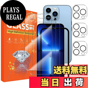 �y���������zseninhi [3+3Pack] for iphone 13 Pro 6.1inch Screen Protector 3Pack + Camera Lens Protector 3Pack, Tempered Glass Screen Protector iphone13 Pro [With Easy Installation Frame] [9H Hardness] [Anti-Scratch] [Bubble Free]-Clear iphone13Pro