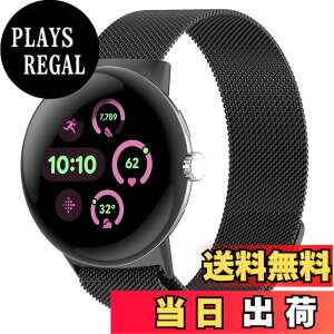 �y���������z[HinZann] �X�e�����X �o���h Google Pixel Watch 4 41mm 45mm/3 41mm 45mm/2/1 �Ή����Ă��܂� �����p�x���g�E�}�O�l�b�g�E�~���l�[�[���[�v�E�������� ���b�V�� �ʋC �o���h �F�F�u���b�N�A�T