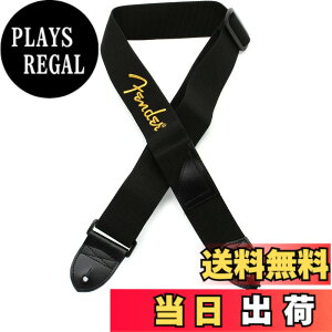 �y���������zFender �t�F���_�[ �X�g���b�v 2 BLK POLY STRAP,RED FENDER �F�FBlack with Yellow Logo�A�T�C�Y�FFree Size