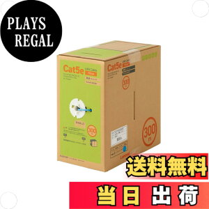 �y���������z�G���R�� LAN�P�[�u�� 100m ����p RoHS�w�ߑΉ� CAT5e �F�F�u���[�A�T�C�Y�F300m