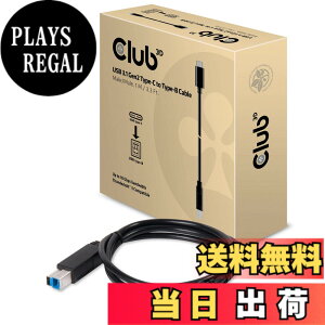 �y���������zClub 3D USB Gen2 Type C 10Gbps Cable �T�C�Y�F1m USB Type C to Type B