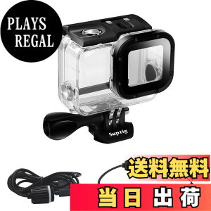 �y���������zSuptig �����p�h���P�[�X �ی�n�E�W���O GoPro Hero 7 Black Hero 5 Gopro Hero 6 �����[�d�p �ő�164�t�B�[�g (50m) �h�� �F�F�u���b�N