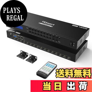 �y���������zTESmart HDMI �}�g���b�N�X 4K EDID�@�\ ��PC���� HDMI �ؑ֊� �F�FBlack�A�T�C�Y�F4K@30Hz