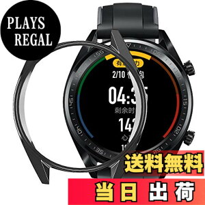 �y���������zHUAWEI Watch GT 46mm / Watch GT2 46mm �P�[�X�yELMK�z�S�ʕی� �ϏՌ� �_�炩�� TPU �E�I�b�`�ی�P�[�X�����^�J�o�[ �F�F�u���b�N�A�T�C�Y�FHUAWEI Watch GT2 46mm