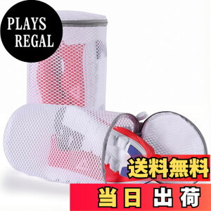 �y���������zKimmama Shoe Washing Machine Bag, Shoe Bag for Washing Machine, Mesh Laundry Bags for Sneakers, Footwear, Trainers, Slippers �F�F�z���C�g�A�T�C�Y�F2L(17x17x38cm)
