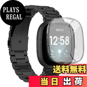 �y���������z[monoii] versa3 sense ���� �x���g Fitbit�݊��i �X�e�����X ���@�[�T 3 �Ή� �o���h �Z���X �ی�P�[�X �F�F�u���b�N�A�T�C�Y�F20mm