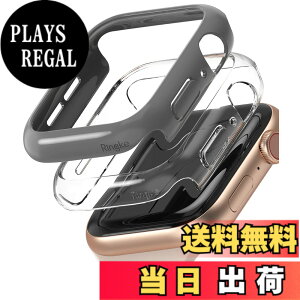�y���������zJP - Ringke Apple Watch Series 6 / 5 / 4 / SE 40, 44mm Slim �F�FClear & Dark Gray (2P)�A�T�C�Y�F[6 / 5 / 4 / SE 44mm]