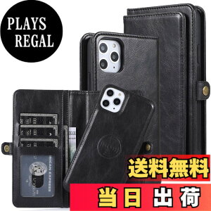 �y���������zfor iPhone 11 Many Card Slots 2in1 Detachable Wallet Case �F�F�u���b�N�A�T�C�Y�FiPhone 11 Pro