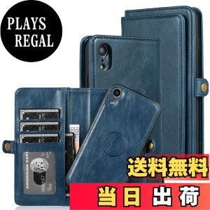 �y���������zfor iPhone X Many Card Slots 2in1 Detachable Wallet Case �F�F�u���[�A�T�C�Y�FiPhone XR