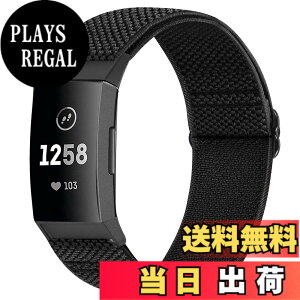 �y���������zRunostrich �R���p�`�u�� Fitbit Charge 4 / Fitbit Charge 3 / Charge 3 SE �i�C�����e���X�|�[�c�o���h�����p�X�g���b�`�o���h �X�g���b�v �F�F�u���b�N