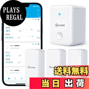 �y���������zGovee WiFi �����x�v ���x�v ���x�v �f�W�^�� ���C�����X �����x �����΍� �A���[�� �ُ�ʒm �C���e���A �R���p�N�g �Z���T�[3�� �Q�[�g�E�F�C1�� �΍� �����x�Ǘ� ���� �n���� �