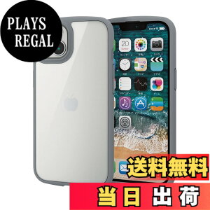 �y���������z�G���R�� iPhone 11 �P�[�X �ϏՌ�x�t���[�� TOUGH SLIM LITE [�w�ʃN���A�^�C�v] �u���b�N �F�F�O���[�A�T�C�Y�FiPhone 13