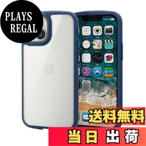 �y���������z�G���R�� iPhone 11 �P�[�X �ϏՌ�x�t���[�� TOUGH SLIM LITE [�w�ʃN���A�^�C�v] �u���b�N �F�F�l�C�r�[�A�T�C�Y�FiPhone 13 mini