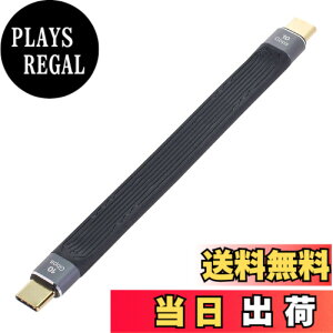 �y���������zCablecc USB-C Extension Cable Flat Slim FPC Data Cable for Laptop & Phone 13cm �F�FBlack Type C Male to Male 10Gbps