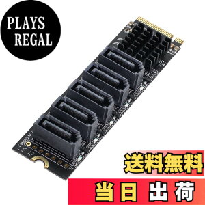 �y���������zCablecc NGFF �L�[ B+M ���� SATA 3.0 6Gbps 5�|�[�g �A�_�v�^�[ �R���o�[�^�[ �|�[�g JMB575 2280 �F�FBlack M-key to 5 SATA